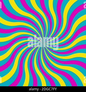 Ein abstraktes psychedelisches Wirbel-Hintergrundbild. Stock Vektor