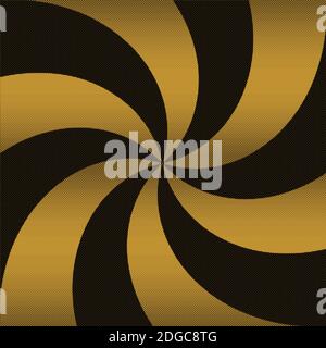 Ein abstraktes, in Gold und Schwarz gedrehtes Hintergrundbild. Stockfoto