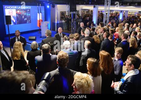 Allgemeine Stimmung während des letzten Treffens des Kandidaten der rechtsextremen Partei (FN) während der 2. Runde der französischen Präsidentschaftswahlen am 07. Mai 2017 in Paris, Frankreich. Foto von Aurore Marechal/ABACAPRESS.COM Stockfoto