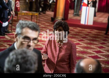 Sylvie Goulard während der Einweihungsfeier des französischen Präsidenten Emmanuel Macron als französischer Präsident im Salle des Fetes des Präsidentenpalastes Elysee in Paris, Frankreich, am 14. Mai 2017. Foto von Hamilton/Pool/ABACAPRESS.COM Stockfoto