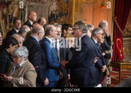 Jean Paul Delevoye während der Eröffnungszeremonie des französischen Präsidenten Emmanuel Macron als französischer Präsident im Salle des Fetes des Präsidentenpalastes Elysee in Paris, Frankreich, am 14. Mai 2017. Foto von Hamilton/Pool/ABACAPRESS.COM Stockfoto