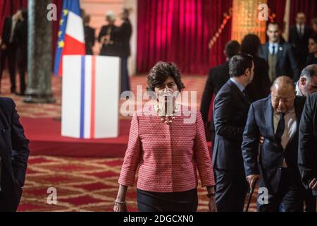 Sylvie Goulard während der Einweihungsfeier des französischen Präsidenten Emmanuel Macron als französischer Präsident im Salle des Fetes des Präsidentenpalastes Elysee in Paris, Frankreich, am 14. Mai 2017. Foto von Hamilton/Pool/ABACAPRESS.COM Stockfoto