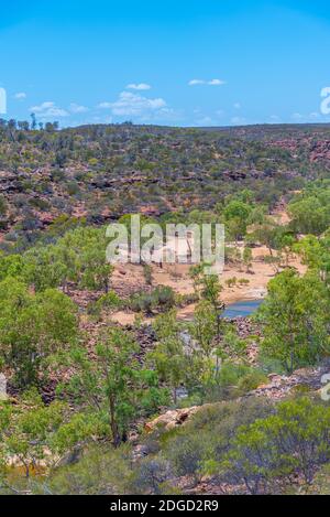 Murchison River, der durch den Kalbarri National Park in Australien führt Ross Graham Aussichtspunkt Stockfoto