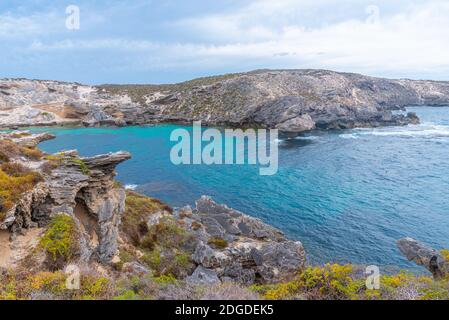 Fish Hook Bay auf der Insel Rottnest in Australien Stockfoto