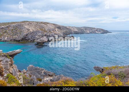 Fish Hook Bay auf der Insel Rottnest in Australien Stockfoto