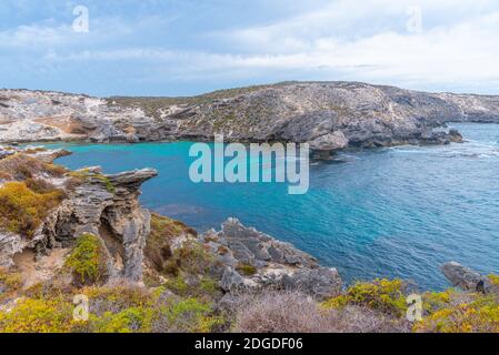 Fish Hook Bay auf der Insel Rottnest in Australien Stockfoto