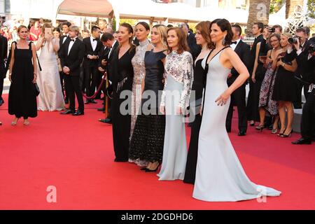 Emmanuelle Bercot, Berenice Bejo, Elodie Bouchez, Isabelle Huppert, Emilie Dequenne und Juliette Binoche bei der Vorführung zum 70. Jahrestag des 70. Cannes Filmfestivals im Palais des Festivals am 23. Mai 2017 in Cannes, Frankreich. Foto von David Boyer/ABACAPRESS.COM Stockfoto