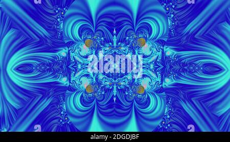 Abstrakter fraktaler Hintergrund mit einem symmetrischen Muster. Design, Kunst Stockfoto