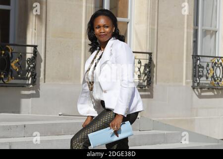 Sportministerin Laura Flessel kommt am 31. Mai 2017 zum wöchentlichen Kabinettstreffen in Paris, Frankreich, im Elysee-Palast an. Foto von Henri Szwarc/ABACAPRESS.COM Stockfoto