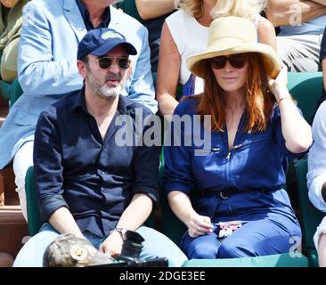 Bruno Solo und seine Frau nehmen am 31. Mai 2017 an den French Tennis Open in Roland Garros in Paris, Frankreich, Teil. Foto von Laurent Zabulon/ABACAPRESS.COM Stockfoto