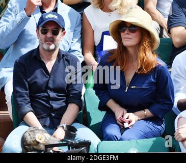 Bruno Solo und seine Frau nehmen am 31. Mai 2017 an den French Tennis Open in Roland Garros in Paris, Frankreich, Teil. Foto von Laurent Zabulon/ABACAPRESS.COM Stockfoto