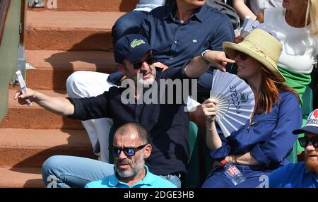 Bruno Solo und seine Frau nehmen am 31. Mai 2017 an den French Tennis Open in Roland Garros in Paris, Frankreich, Teil. Foto von Laurent Zabulon/ABACAPRESS.COM Stockfoto