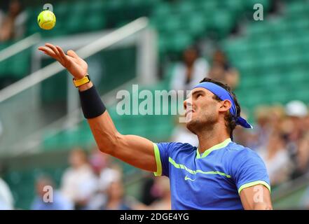 : Spaniens Rafael Nadal gewinnt in der dritten Runde der French Tennis Open 2017 in Paris, Frankreich am 2. Juni 2017. Foto von Christian Liewig/ABACAPRESS.COM Stockfoto