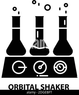 Kreisschüttler-Symbol, schwarzes Vektorzeichen mit editierbaren Konturen, Konzeptdarstellung Stock Vektor