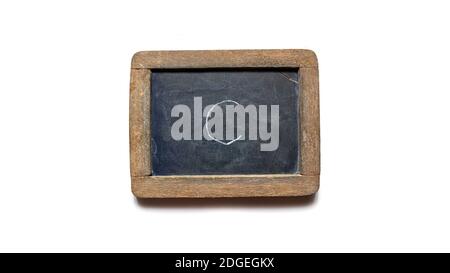 Holzschiefer mit englischem Buchstaben C Stockfoto