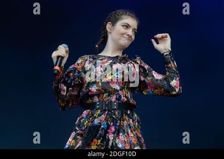 Lorde spielt live auf der Bühne beim Southside Festival in Neuhausen ob Eck, Deutschland am 25. Juni 2017. Foto von Julien Reynaud/APS-Medias/ABACAPRESS.COM Stockfoto