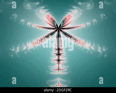 Fraktal Bild in Form einer fliegenden Schmetterling Stockfoto