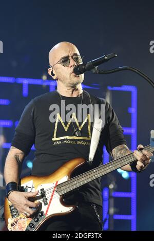 Der französische Sänger Pascal Obispo tritt mit seiner "Pascal Obispo Tour" am 22. März 2019 in Margny-les-Compiegne, bei Compiegne, Frankreich, live auf der Bühne des 'Le Tigre' auf. Foto von Edouard Bernaux/Abacapress.com Stockfoto