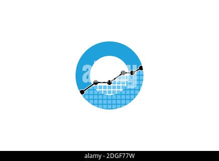 Kreis Analyse Logo, Trading-Logo, Finanzen Logo, wachsende Grafik Symbol Illustration Stock Vektor