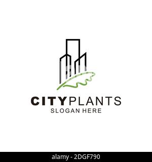 Logo-Vorlage Für River City Town Stock Vektor