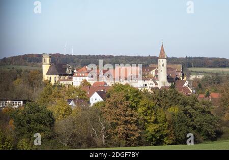 Kirchberg an der Jagd in Hohenlohe, Baden-WÃ¼rttemberg, Deutschland Stockfoto