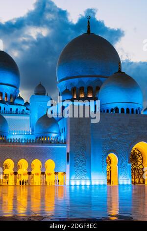 Sheikh Zayed Grand Moschee in Abu Dhabi Stockfoto