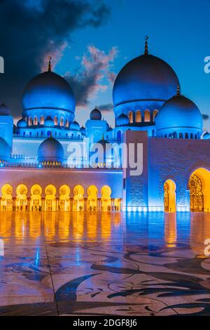 Sheikh Zayed Grand Moschee in Abu Dhabi Stockfoto