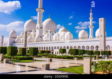 Sheikh Zayed Grand Moschee in Abu Dhabi Stockfoto