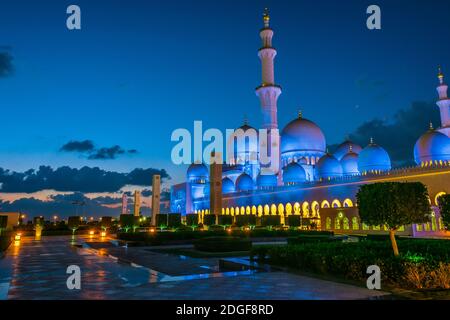 Sheikh Zayed Grand Moschee in Abu Dhabi Stockfoto