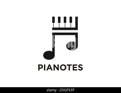 Piano Music Composer Logo Design Inspiration Stock Vektor