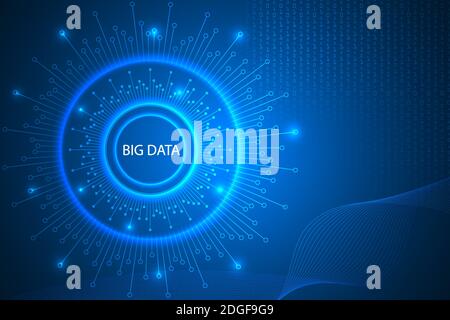Big Data Visualisierung Digital Lines Technologie Abstract. Stock Vektor