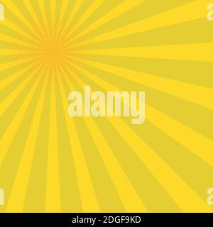 Orange Comic-Zoom mit Linien und Leuchten - Vektor-Illustration Stock Vektor