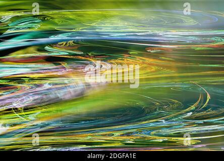 Abstraktes Bild mit Farbe Anschläge in verschiedenen Formen. Stockfoto