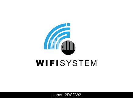 Kreative Logo Symbol WiFi Signal Vorlage Stock Vektor
