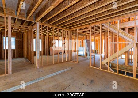 Innenansicht eines Haus im Bau Stockfoto