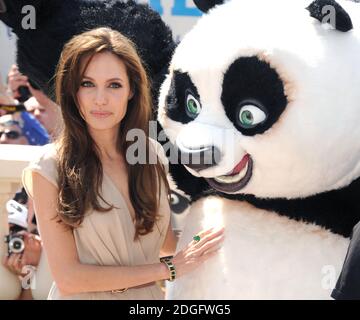 Angelina Jolie wirbt für Kung Fu Panda 2 beim Cannes Film Festival , The Carlton Hotel, Cannes. Stockfoto