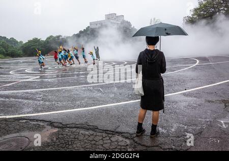 Taoyuan Land Art Festival am regnerischen Tag Stockfoto