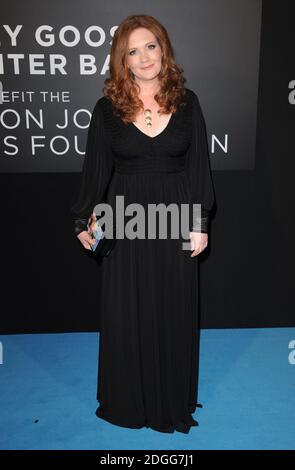 Jennie McAlpine nimmt am 29. Oktober 2011 an dem Grey Goose Winter Ball Teil, um der Elton John AIDS Foundation bei Battersea Evolution in London, England, zu zugute zu kommen. Stockfoto