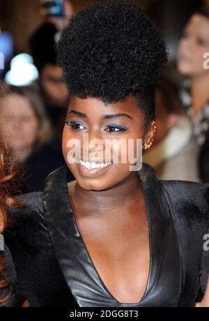 Misha B Ankunft in der Twilight Saga, Breaking Dawn Teil 1 UK Premiere, Westfield Stratford, London. Stockfoto