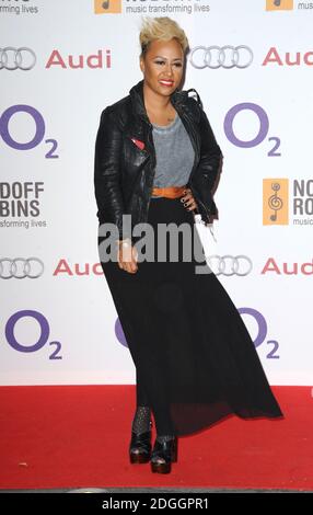 Emeli Sande bei der Ankunft bei den Norstoff Robbins Silver Clef Awards 2012, Hilton Hotel, Park Lane, London. Stockfoto