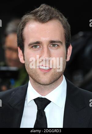 Matthew Lewis bei der britischen Premiere von The Dark Knight Rises, Odeon Cinema, Leicester Square, London. Stockfoto