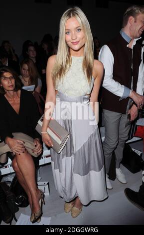 Laura Whitmore bei der Maria Grachvogel Catwalk Show, Teil der London Fashion Week SS13, The Courtyard Show Space, Somerset House, London. Stockfoto