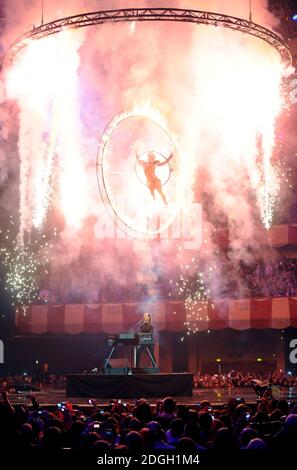 Alicia Keys auf der Bühne während der MTV Europe Music Awards 2012 in der Festhalle Frankfurt. Stockfoto