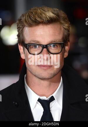 Simon Baker bei der Ankunft im I Give it a Year European Premiere, Vue Cinema, Leicester Square, London. Stockfoto