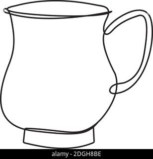 Keramik Teekanne eine Linie Stil Symbol Vektor Illustration Design Stock Vektor