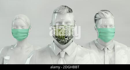 Medizinisches Team Kämpft Gegen Den Wuhan-Virus Stockfoto