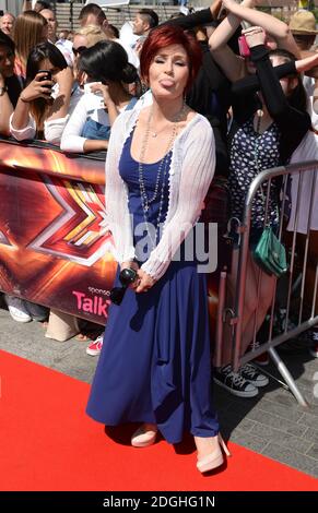 Sharon Osbourne bei der Ankunft in der X Factor London Auditions, Wembley Arena, London. Stockfoto