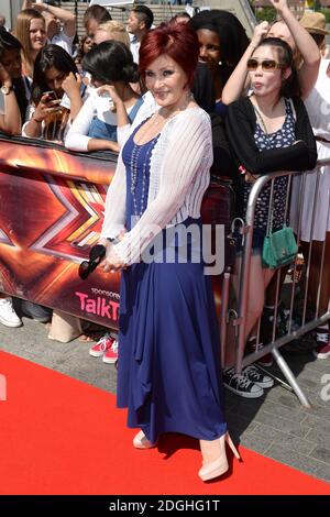 Sharon Osbourne bei der Ankunft in der X Factor London Auditions, Wembley Arena, London. Stockfoto