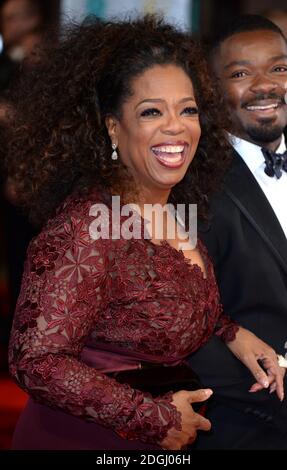 Oprah Winfrey bei der Ankunft bei den EE British Academy Film Awards 2014 im Royal Opera House, Bow Street, London. Stockfoto