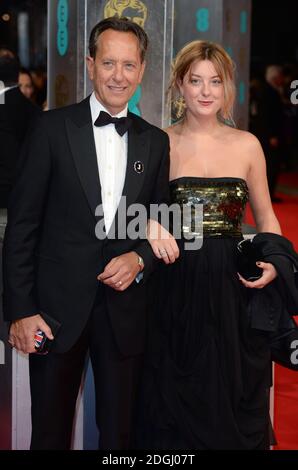 Richard E Grant und Tochter Olivia bei der Verleihung der EE British Academy Film Awards 2014 im Royal Opera House, Bow Street, London. Stockfoto